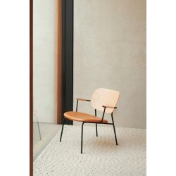 Krzesło Co Lounge, naturalne/pomarańczowe, Menu