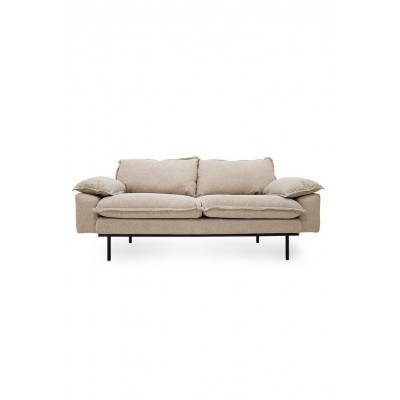 Sofa Retro 2-osobowa, kremowa, HKliving