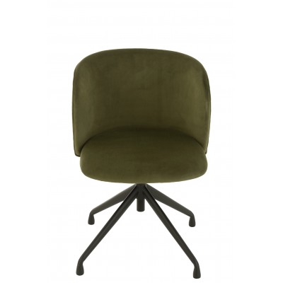 Krzesło obrotowe Turn velvet, zielone, J-Line