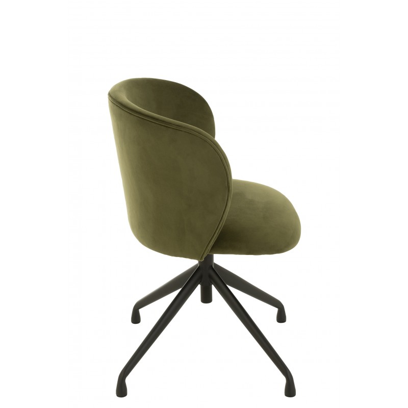 Krzesło obrotowe Turn velvet, zielone, J-Line