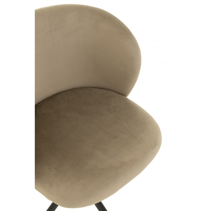 Krzesło obrotowe Turn velvet, beżowe, J-Line
