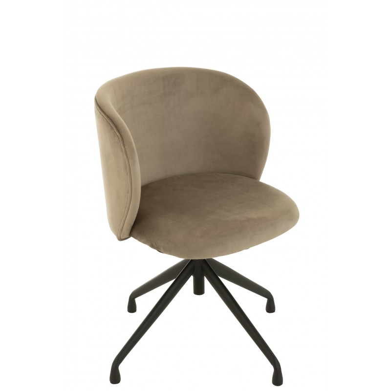 Krzesło obrotowe Turn velvet, beżowe, J-Line