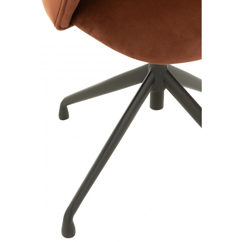 Krzesło obrotowe Turn velvet, brązowe, J-Line