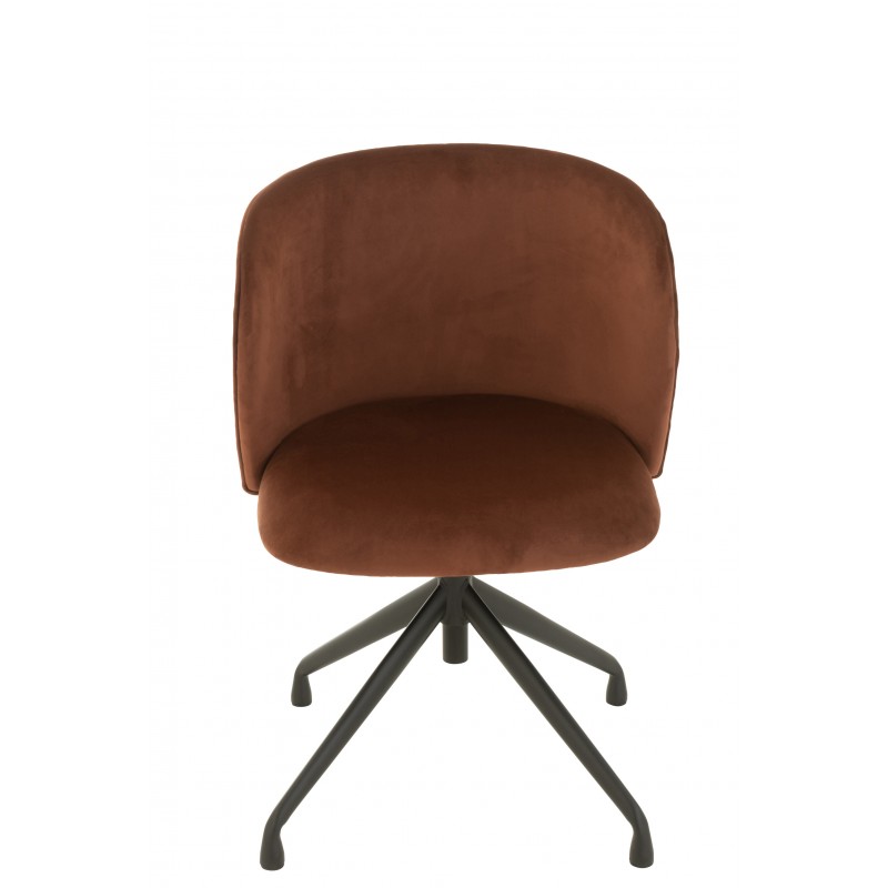 Krzesło obrotowe Turn velvet, brązowe, J-Line