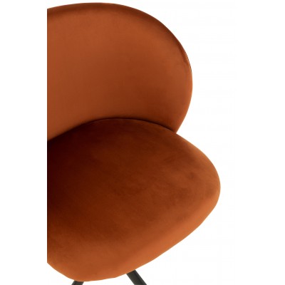 Krzesło obrotowe Turn velvet, pomarańczowe, J-Line