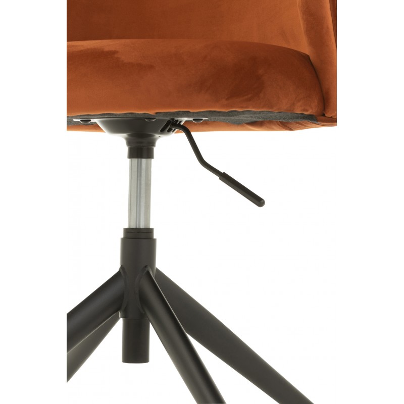 Krzesło obrotowe Turn velvet, pomarańczowe, J-Line