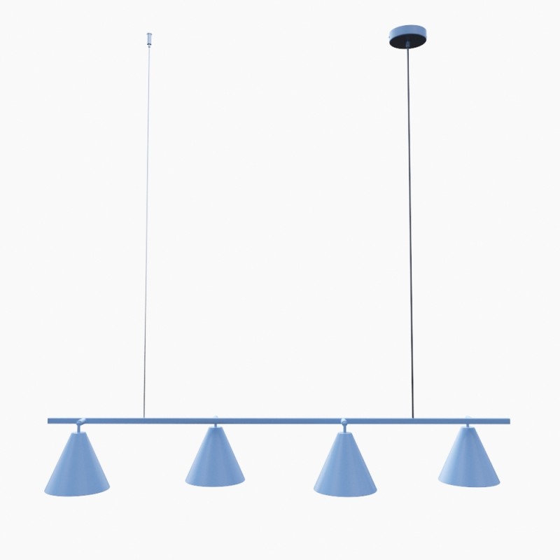 Lampa wisząca Form 4, niebieska, Aldex