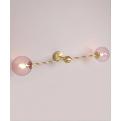 Lampa ścienna Pink Pearl, L, mosiężna, Aldex