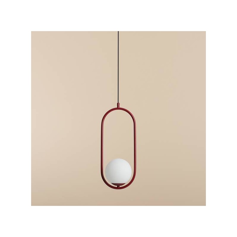 Lampa wisząca RIVA 1, czerwona, Aldex