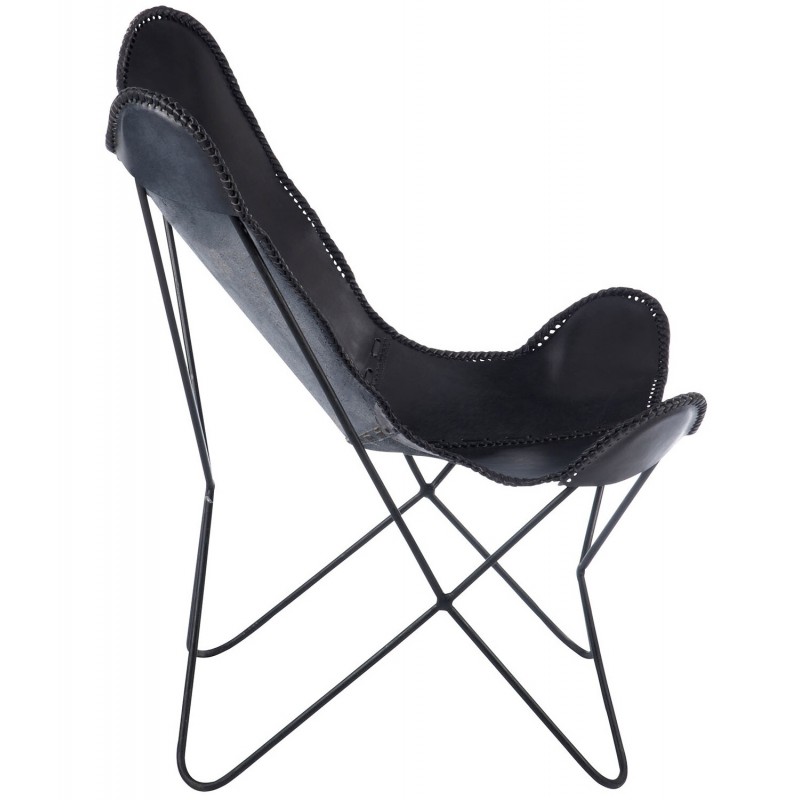 Krzesło Leather, czarne, J-Line