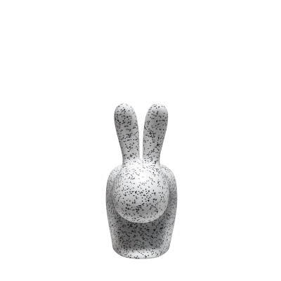 Krzesło Rabbit Baby Dots, biało/czarne, Qeeboo