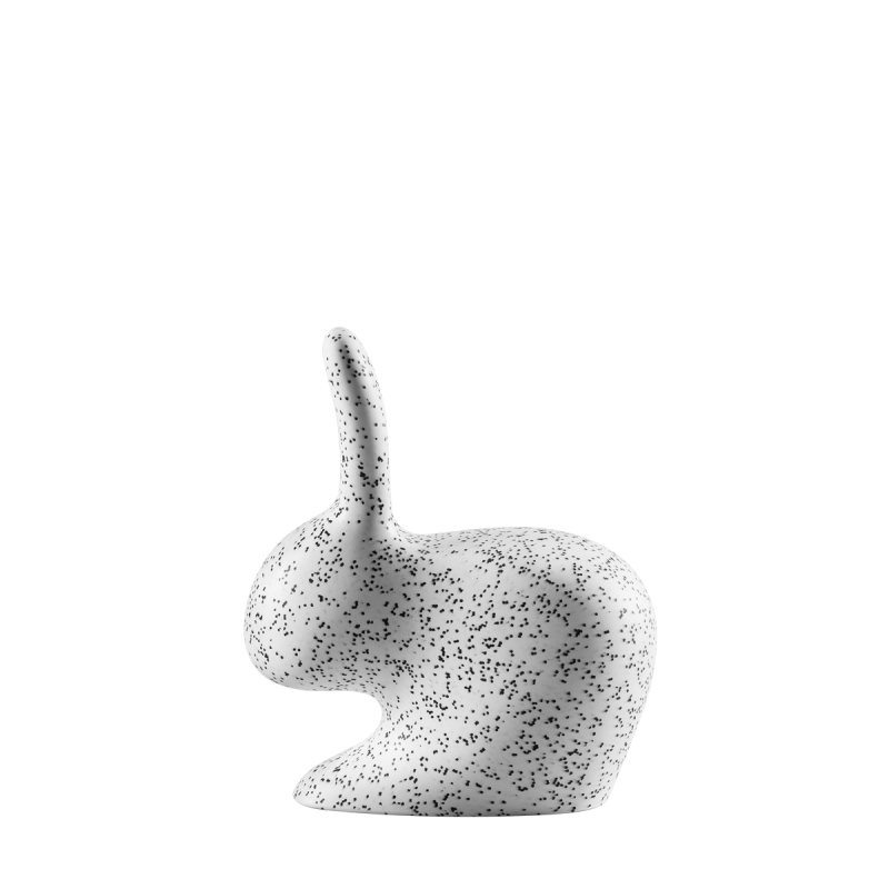 Krzesło Rabbit Baby Dots, biało/czarne, Qeeboo