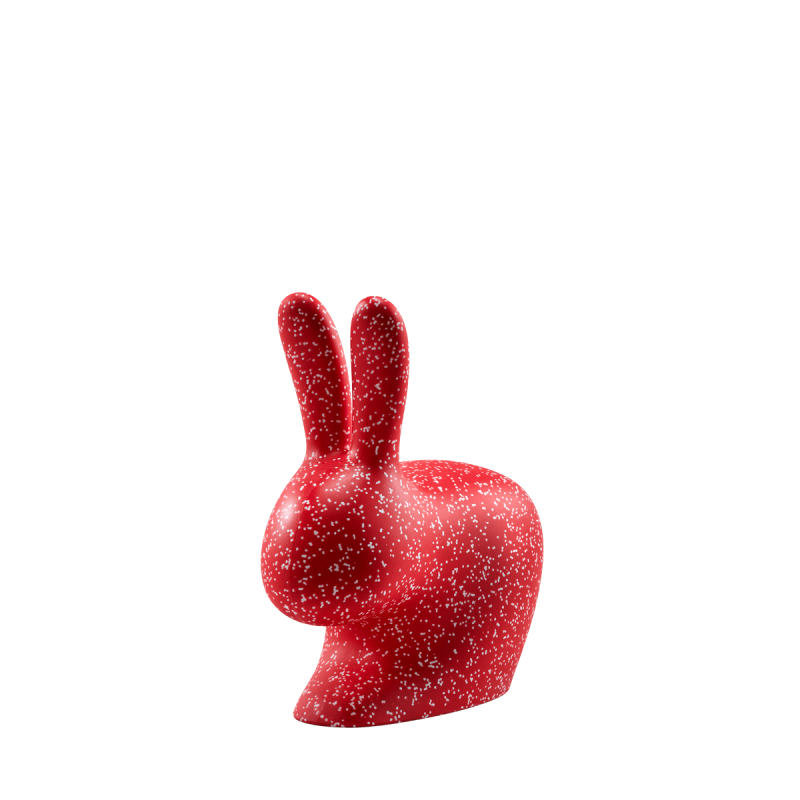 Krzesło Rabbit Baby Dots, czerwono/białe, Qeeboo