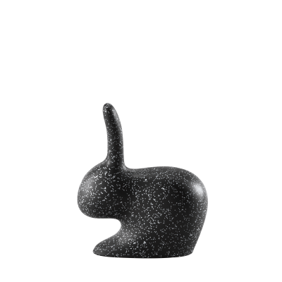 Krzesło Rabbit Baby Dots, czarno/białe, Qeeboo