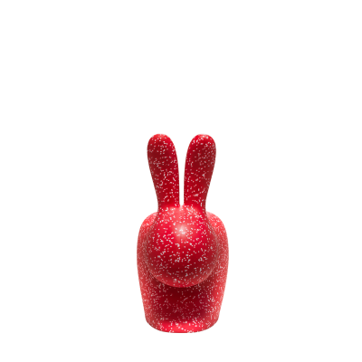 Krzesło Rabbit Dots, czerwono/białe, Qeeboo
