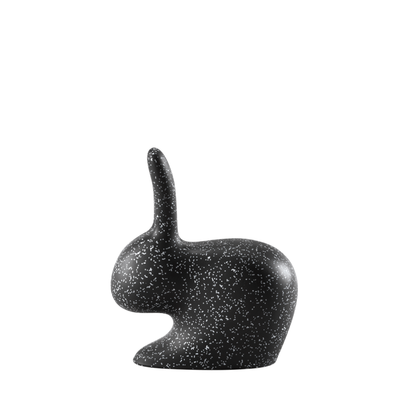 Krzesło Rabbit Dots, czarno/białe, Qeeboo