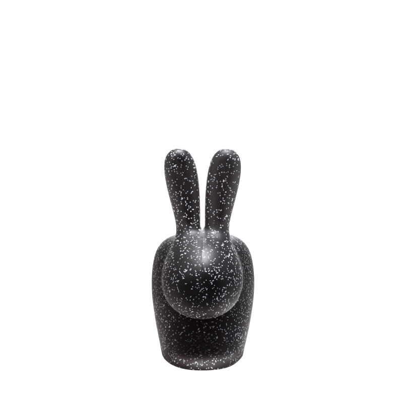 Krzesło Rabbit Dots, czarno/białe, Qeeboo