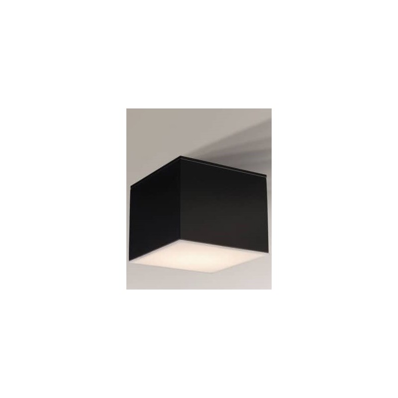 Lampa sufitowa Suwa, M, kwadrat, czarna, Shilo