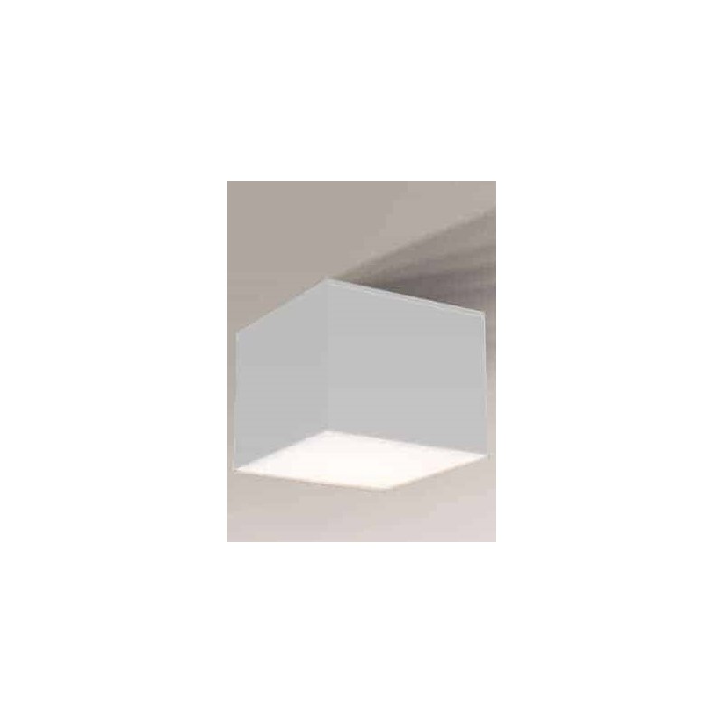 Lampa sufitowa Suwa, M, kwadrat, biała, Shilo