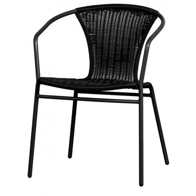 Krzesło ogrodowe Weston, czarne, Woood
