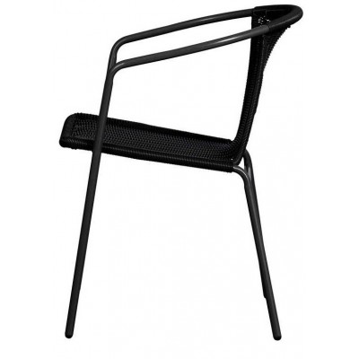 Krzesło ogrodowe Weston, czarne, Woood