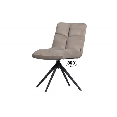 Krzesło obrotowe Vinny Velvet, piaskowe, Woood