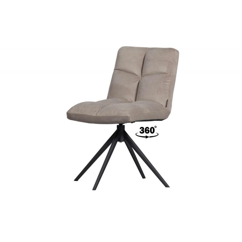 Krzesło obrotowe Vinny Velvet, piaskowe, Woood