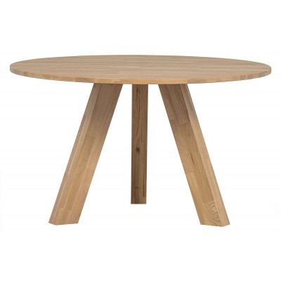 Okrągły stół do jadalni Rhonda, Ø129 cm, dąb, Woood