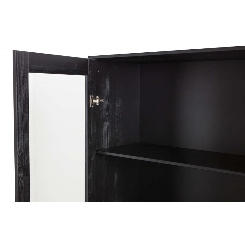 Gablota Xam przeszklona, czarna, Woood