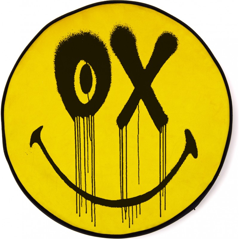 Poduszka Smiley OX, żółta/czarna, Seletti