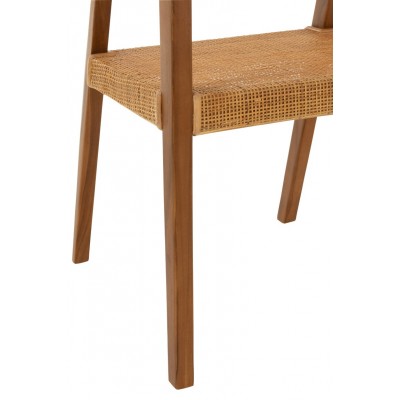 Krzesło Emma, drewno tekowe, brązowe J-line