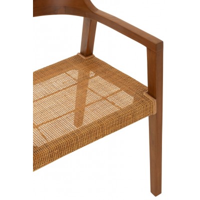 Krzesło Emma, drewno tekowe, brązowe J-line