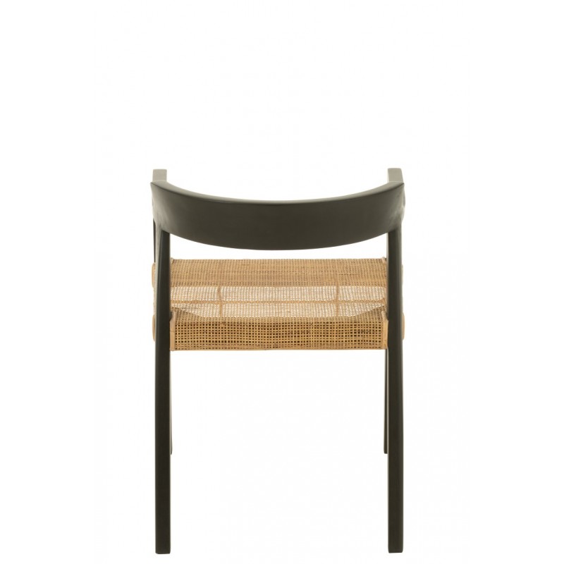 Krzesło Emma, drewno tekowe, czarne, J-line