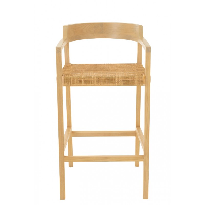 Krzesło barowe Emma, drewno tekowe, naturalne, J-line