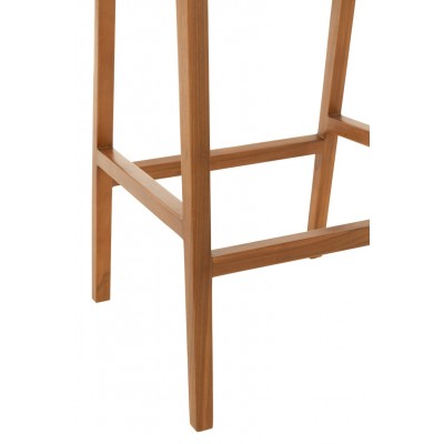 Krzesło barowe Emma, drewno tekowe, brązowe, J-line