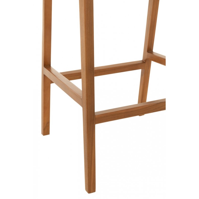 Krzesło barowe Emma, drewno tekowe, brązowe, J-line