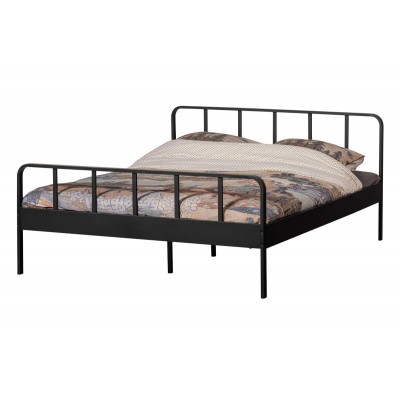 Łóżko metalowe Mees 160x200 cm, czarne, Woood