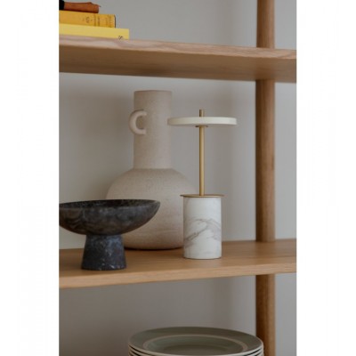 Bezprzewodowa lampa stołowa Asteria Mini biały marmur, UMAGE