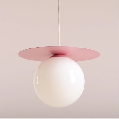 Lampa wisząca Loop Baby Pink L, różowa, Aldex