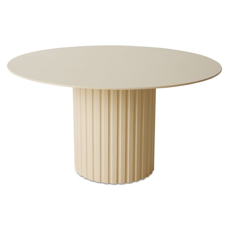 Stół jadalniany Pillar okrągły Ø140 cm, kremowy, HK Living
