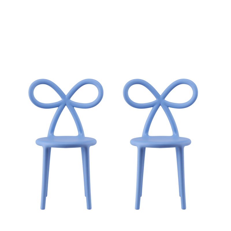 Komplet krzesełek Ribbon Baby, niebieskie, 2szt. QeeBoo