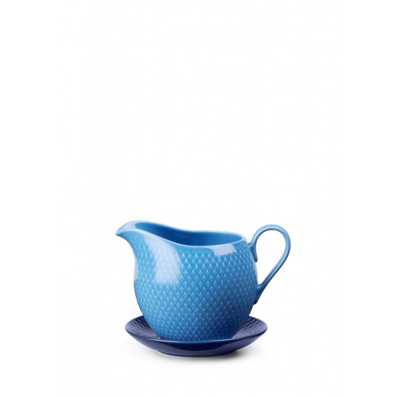 Porcelanowa sosjerka Rhombe, niebieska, Lyngby Porcelain