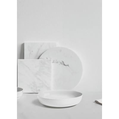 Misa do serwowania Rhombe 28 cm, biały, Lyngby Porcelain