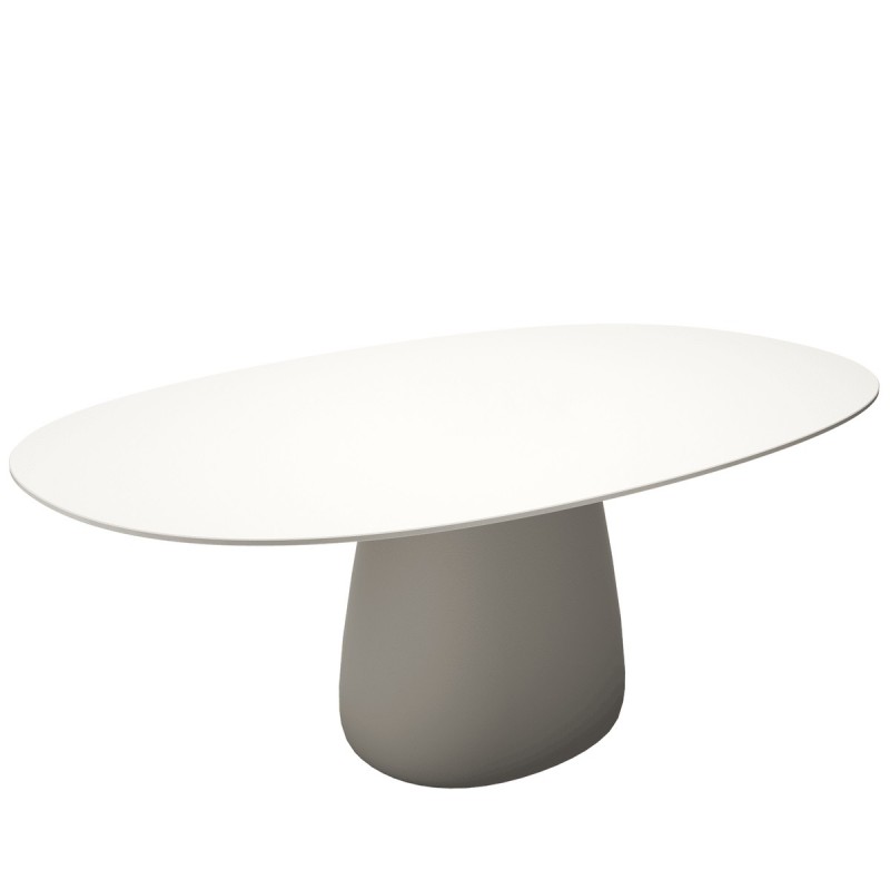 Stół COBBLE, 190cm, HPL, ciepły biały, QeeBoo