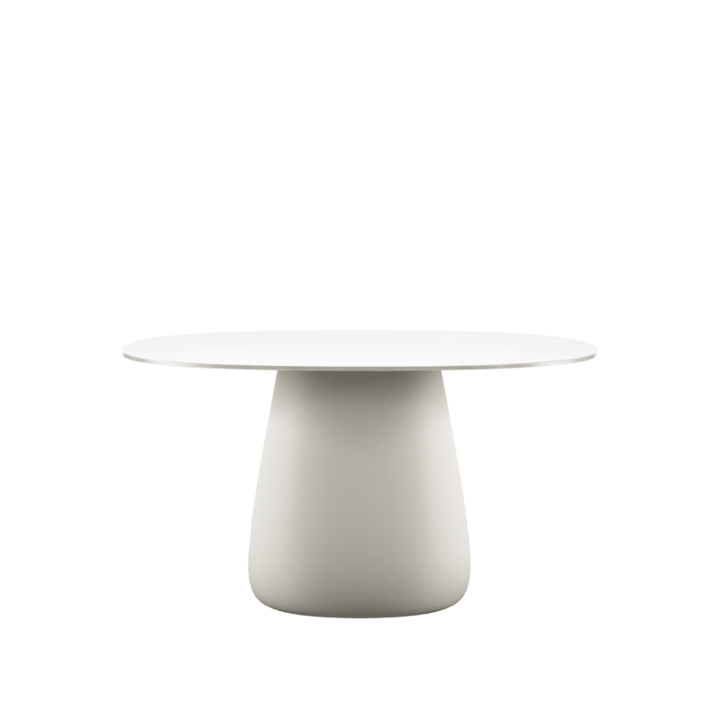 Stół COBBLE, 135cm, HPL, ciepły biały, QeeBoo