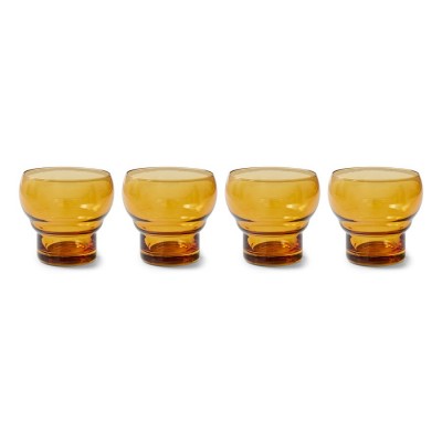 Zestaw 4 szklanek 70's amber, HKLiving