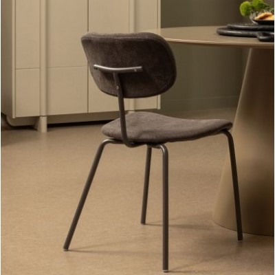 Krzesło LINK, brązowo/ szare, Woood