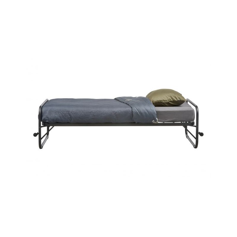 Łóżko metalowe LUCY, czarne 90x200cm, Woood