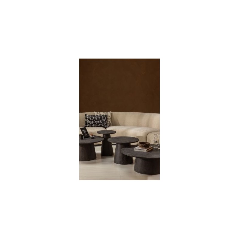 Stolik kawowy VITO 40XØ80 cm, ciemno brązowy, Woood