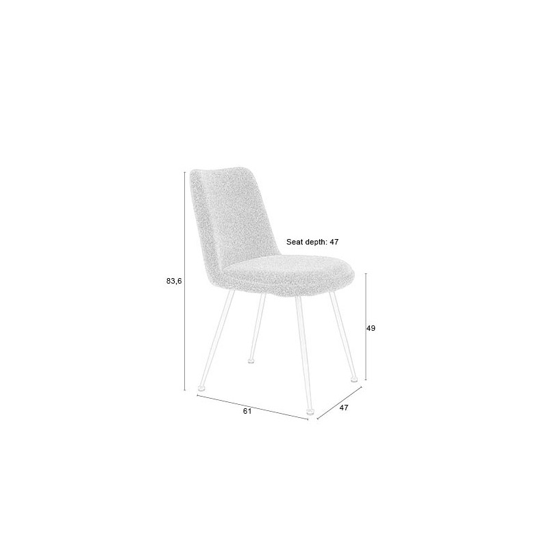 Krzesło Fijs, białe, LuDesign